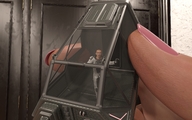giantess color hand shrunken_man cage indoors nail_polish handled digital_render aaabbbzzz