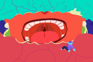 vore color mouth mawshot unaware imminent_vore no_background overunderline reihinoai jackie_fiasco going_under drwing