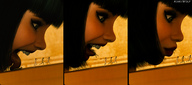 giantess vore comic black_hair color tongue mouth green_eyes egyptian smiling short_hair cute shrunken_people shrunken_woman cruel lipstick on_tongue digital_render ashkiiwolf samia nude_tinies