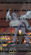 breasts drawing giantess insertion nude furry giga horns masturbation tail wings city dragon color large_breasts destruction licking green_eyes huge_breasts topless window cruel outdoors scalie frosty_roy knarfdarf characterocxrillia phonebackground