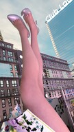giantess city mega color clothed high_heels buildings lying_down legs outdoors sky raised_legs digital_render bare_legs velocity-vektor