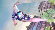 giantess city mega color high_heels buildings dress clouds outdoors sky nail_polish trees rear_view digital_render bare_legs velocity-vektor