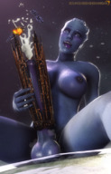 breasts giantess insertion nude earth giga alien space aroused color futanari cum penis topless blue_skin stars bare_butt digital_render cosmic_giantess mass_effect bare_back liara bare_legs asari sitting_on_planet bare_midriff citadel bare_thighs terra source_size_shenanigans knarfdarf