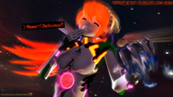 growth giantess crush vore space color tongue robot destruction mouth cleavage purple_eyes sun orange_hair handled glowing_eyes digital_render cosmic_giantess terra source_size_shenanigans knarfdarf robit galazy glowing_hair