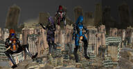 breasts giantess city mega alien color butt armor destruction clothed rampage buildings helicopter military tali explosion giantesses mask outdoors sitting_on_building hood digital_render mass_effect full_body_suit quarian obsidian_fury