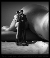 giantess collage nude monochrome lying_down bare_butt reddrop7 bare_back bare_legs bare_midriff grayscale bare_thighs
