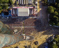 giantess crush collage city color clothed buildings shoes high_angle foot_crush walking shoe_crush outdoors trees crowds