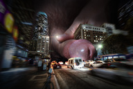 collage nude masturbation city mega color giant male penis street outdoors buidings