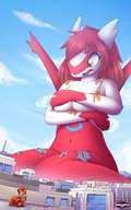 breasts drawing growth gentle giantess pokemon nude furry dragoness wings anthro city color large_breasts long_hair cleavage buildings topless embarrassed red_hair sitting surprised navel airplane looking_down open_mouth mountains clouds thighs sky birds commission vulpix ripped_clothing covering_breasts bare_back on_knees bare_legs latias outgrowing_clothes scarlet hakunaro bare_midriff amber_eyes bare_thighs buizel_licks_you arm_under_breasts vivian_(buizel_licks_you)