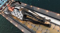 blonde color long_hair clothed ocean high_angle lying_down boots looking_up aerial_view black_boots digital_render long_boots velocity-vektor cruiser