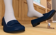 crush color shoes socks shrunken_woman indoors under_foot raised_foot long_socks white_socks imminent_crush digital_render aaabbbzzz foto