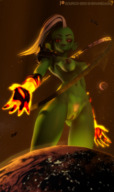 breasts nipples giantess white_hair nude pussy earth giga alien space color long_hair planet pubic_hair red_eyes topless goddess moon gloves spaceship underboob looking_down mohawk freckles disney looking_at_viewer halo stars green_skin digital_render cosmic_giantess bare_legs bare_midriff lord_dominator wander_over_yonder sourcesizeshenanigans bare_thighs terra bare_pussy