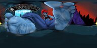 drawing color long_hair clothed toes barefoot soles sweat waterfall yellow_eyes red_hair ponytail muscles abs dialogue sweaty_feet eyepatch undertale undyne bare_midriff vr lewdssonk 360_image