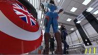 breasts color large_breasts butt armor cleavage brunette gloves red_hair ponytail boots muscles shrunken_man costume ant-man belt jumpsuit hands_on_hips shield helmet captain_america black_widow digital_render marvel_comics hope_van_dyne the_wasp celton scott_lang peggy_carter