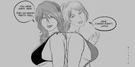 breasts drawing micro monochrome bra tinies back_to_back picojin nikkiscutefeet tinies_as_clothing toepazfeetures