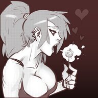 drawing monochrome ponytail heart lollipop earrings breath resizeart nikkiscutefeet