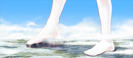 drawing giantess feet color destruction white_socks