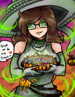 glasses dress halloween candy majoumegami