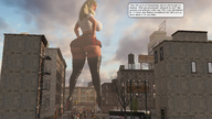 giantess city blonde running emily high_heeled_boots redfiredog digital_render jackofbullets