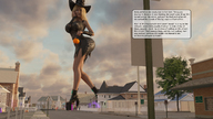 breasts giantess mega blonde butt high_heels dress witch halloween costume emily redfiredog witch_hat digital_render pumpkin_bucket jackofbullets