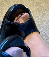 collage stockings in_shoe shrunken_man under_foot nail_polish _marklovefeet