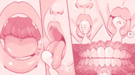 drawing giantess vore tongue mouth teeth licking shrunken lips imminent_vore breath spittyart