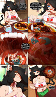 drawing nude black_hair color blue_eyes mouth cleavage bra saliva tiny stomach teasing throat cat_girl june internal_view mspaintgts tiny_female maw