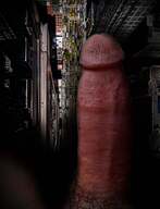 collage city giant penis pubic_hair street vehicles skyacraper