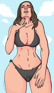 bikini drawing giantess insertion aroused color brunette tiny shrunken against_pussy pantyhose_entrapment oldjoygts