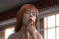 giantess vore size_difference shrunken_man cruel digital_render