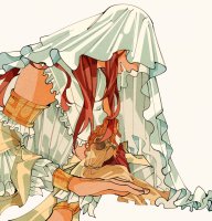 drawing gentle giantess long_hair brunette red_hair dress dark_souls veil gwynevere elden_ring malenia