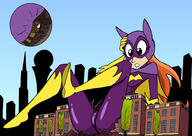 breasts drawing giantess city mega color long_hair butt destruction buildings butt_crush brunette camel_toe gloves red_hair boots school batgirl dark_skin metropolis costume cape dc_comics cutaway drsgrowth bumblebee dc_super_hero_girls