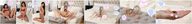 breasts nipples collage nude pussy comic black_hair shrinking bed underwear story shrunken_woman asshole panels