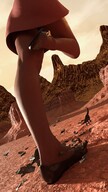 giantess destruction clothed high_heels multiple_sizes running game maid_uniform multiple_giantesess digital_render dinosaurs velocity-vektor