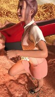giantess clothed desert multiple_giantesess digital_render dinosaurs velocity-vektor