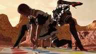 giantess clothed high_heels multiple_sizes game giantesses maid_uniform twister digital_render dinosaurs velocity-vektor