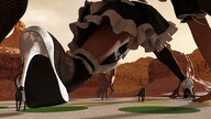 giantess clothed high_heels multiple_sizes game giantesses maid_uniform twister digital_render dinosaurs velocity-vektor