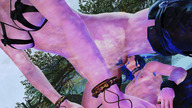pussy pubic_hair mini_giantess lingerie shrunken_man thighs facesitting bracelet licking_pussy beard digital_render