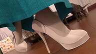 giantess clothed high_heels multiple_sizes dress indoors digital_render dinosaurs velocity-vektor