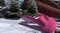 giantess feet barefoot high_heels train mountains dark_skin anklets digital_render velocity-vektor