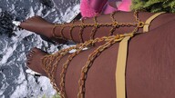 giantess feet barefoot train mountains dark_skin anklets digital_render velocity-vektor