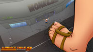 drawing giantess feet color brunette sandals point_of_view linda lindastale