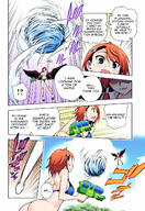 bikini drawing giantess wings manga comic color red_hair water_gun blue_bikini bikiny yuuna-sans_ghost_inn chisake karura