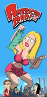 breasts drawing giantess city mega blonde black_hair color large_breasts long_hair handheld rampage cleavage buildings angry brunette train parody cartoon american_dad thighs milf necklace new_york_city statue_of_liberty ripped_clothing headband stan_smith attack_of_the_50_foot_woman bare_legs francine_smith bare_midriff bigchipher66 steve_smith hayley_smith