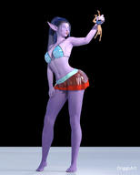 panties clothed handheld skirt elf mini_giantess shrunken_man night_elf skimpy_clothing digital_render