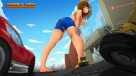 drawing giantess feet color destruction barefoot brunette joethevenezuelan lindastale