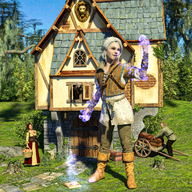 growth giantess clothed mini_giantess standing magic book fantasy_world