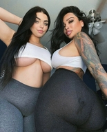 giantess large_breasts butt shrunken_person tattoo multiple_giantesess clothing_entrapment sfxhh3 giantessempire_sfxhh3