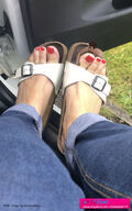 collage in_shoe sandals shrunken_man under_foot nail_polish _marklovefeet