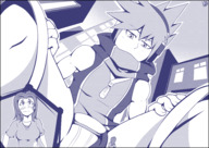 giantess city monochrome giant clothed shorts headphones incredibleediblecalico duo square_enix neku_sakuraba jorda the_world_ends_with_you